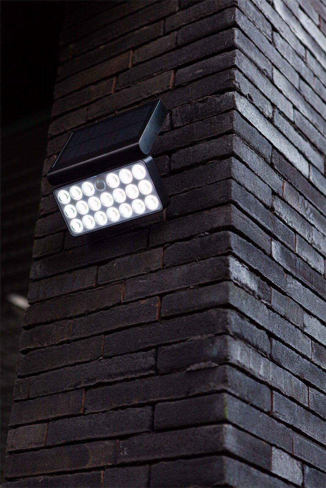 ECO-LIGHT LED Solar Außenwandleuchte TUDA 18 cm schwarz