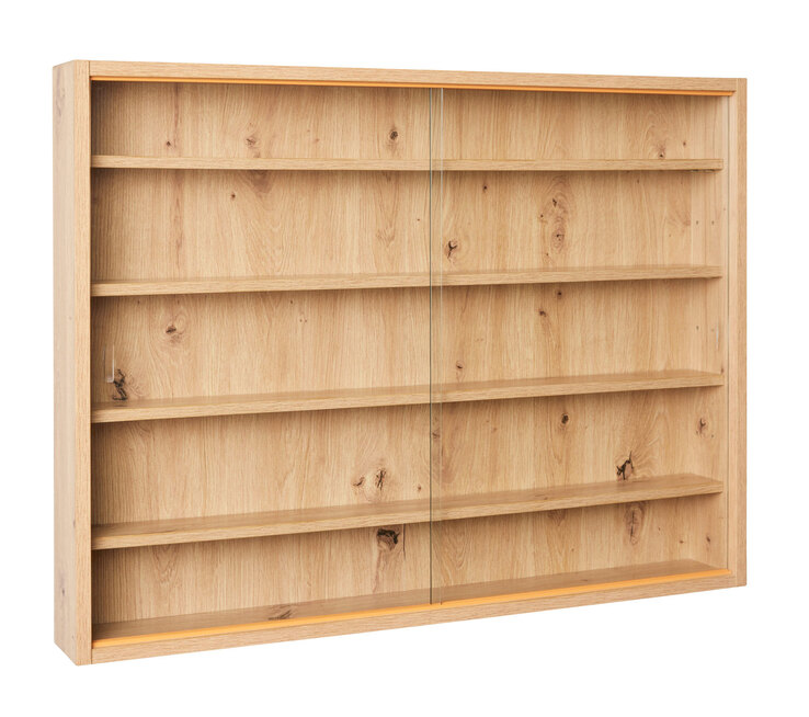 Sammlervitrine MATS 80x60x9,5 cm Artisan-Eiche Dekor