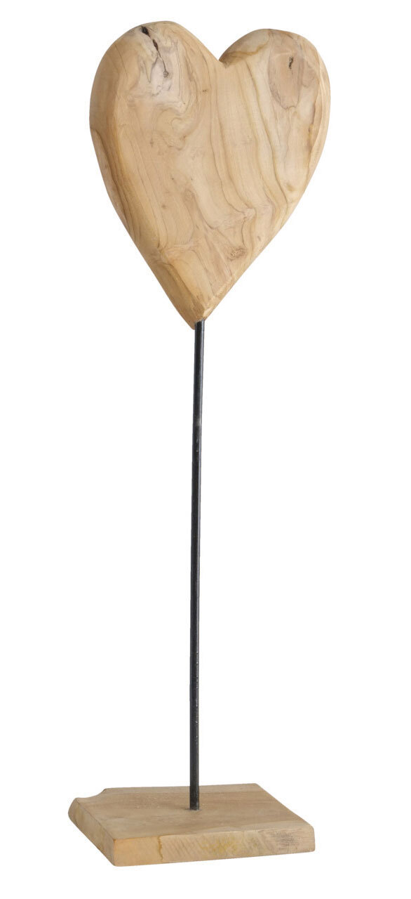 Deko Objekt Herz TEAKI 81 cm