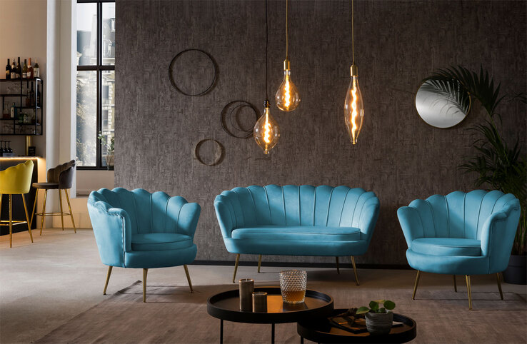 Cocktailsessel blau