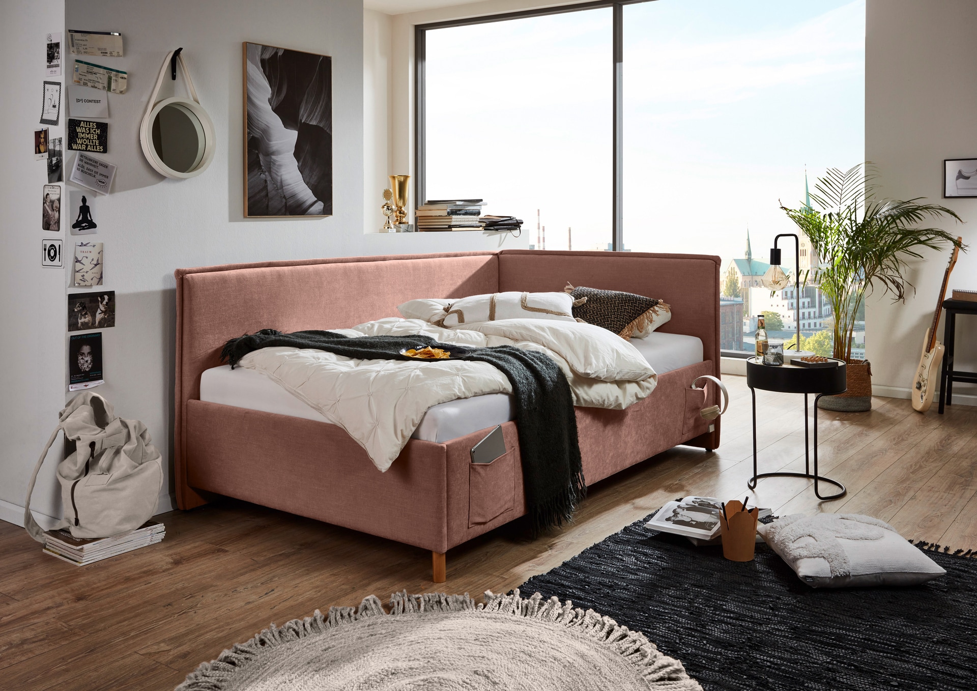 Bett FUN 90 x 200 cm rosa