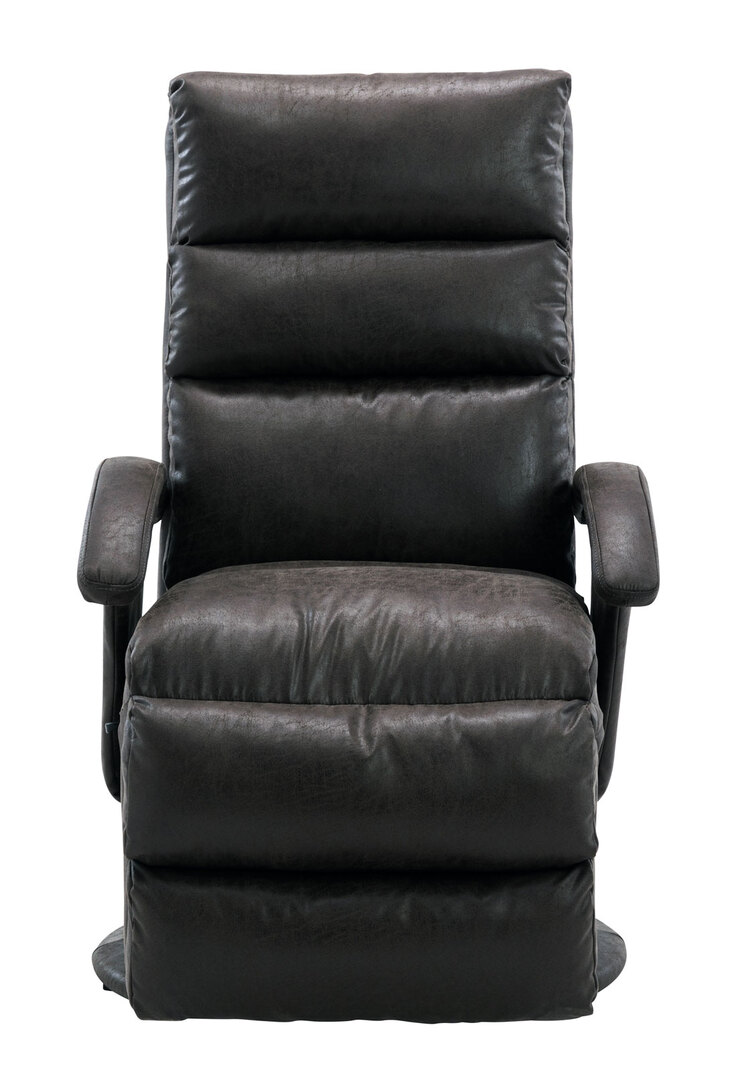 Relaxliege EMIL Lederlook Vintage schwarz