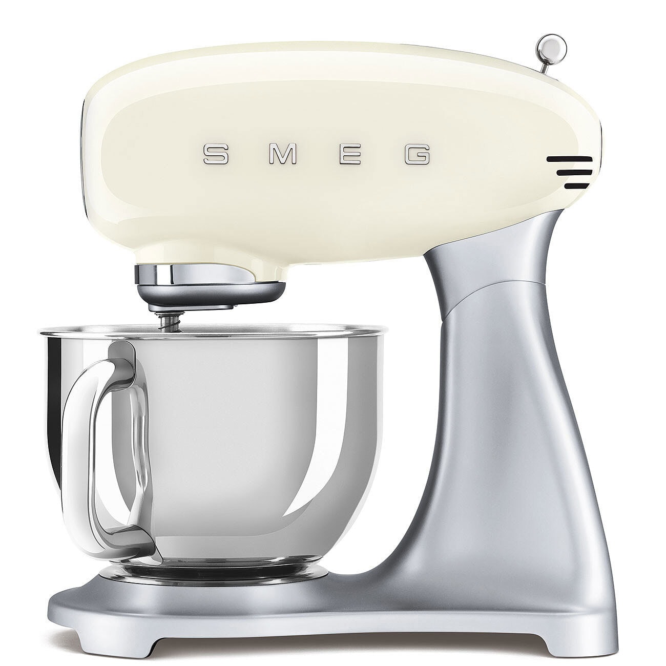 SMEG Küchenmaschine Kompakt Retro Creme/ silberfarbig