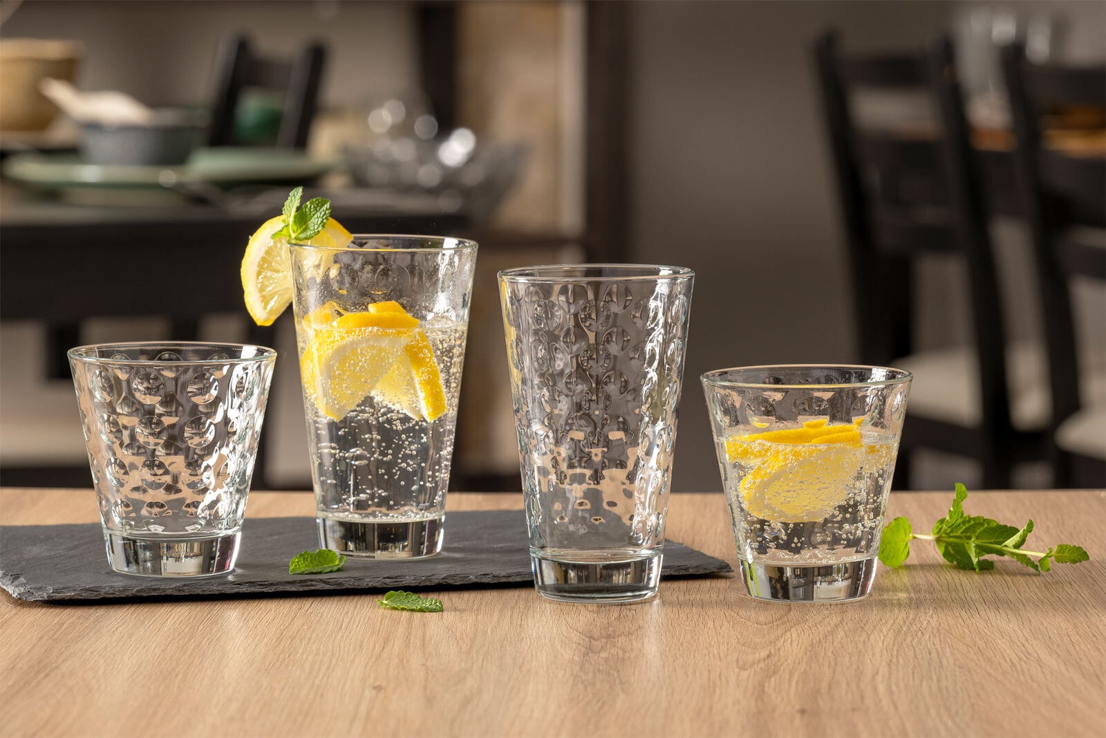 LEONARDO Longdrinkglas OPTIC 6er Set transparent