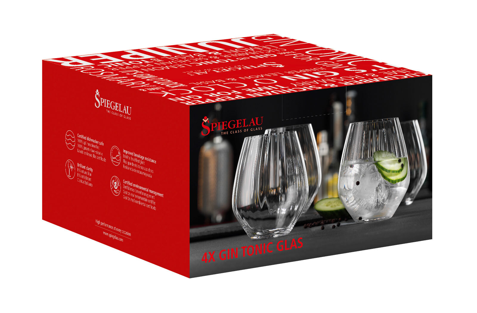 SPIEGELAU Trinkglas GIN TONIC 4er Set