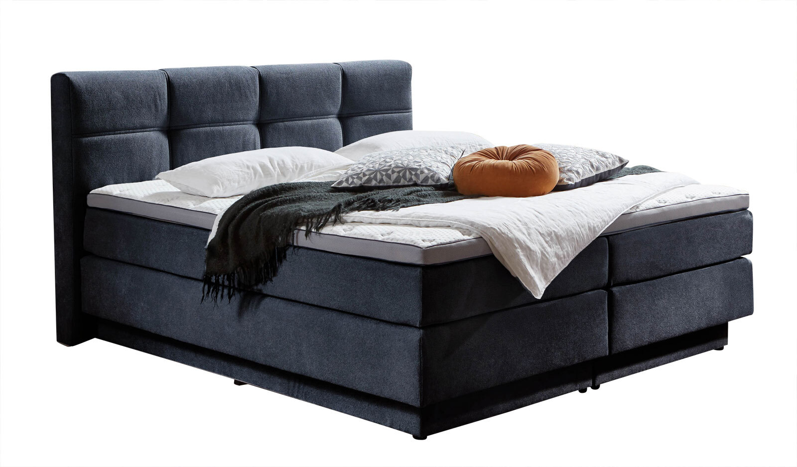 Boxspringbett PORTAGE 180 x 200 cm blau