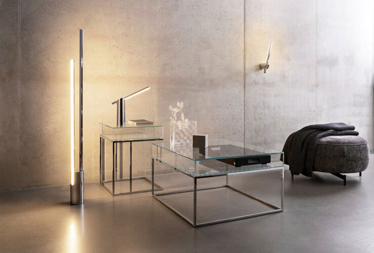 JOOP! LED Stehlampe SLIM LIGHTS LINE chromfarbig