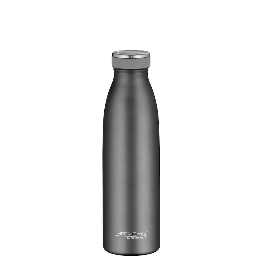 THERMOcafé by THERMOS Isolierflasche BOTTLE 500 ml Edelstahl grau
