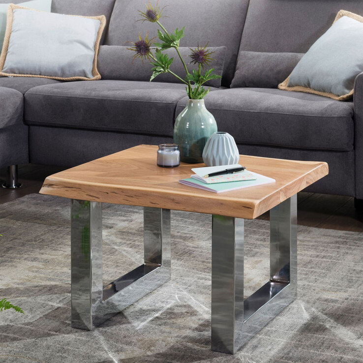 Couchtisch 60 x 58 cm braun