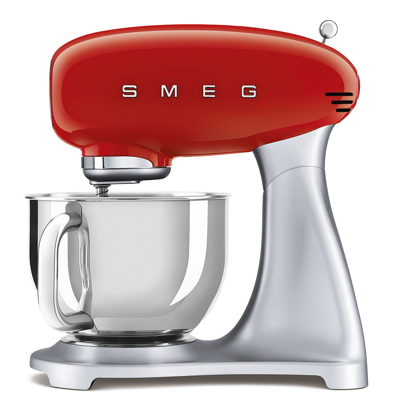 SMEG Küchenmaschine Kompakt Retro rot/ silberfarbig