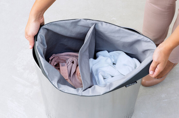 brabantia Wäschekorb SELECTOR 55 Liter chromfarbig