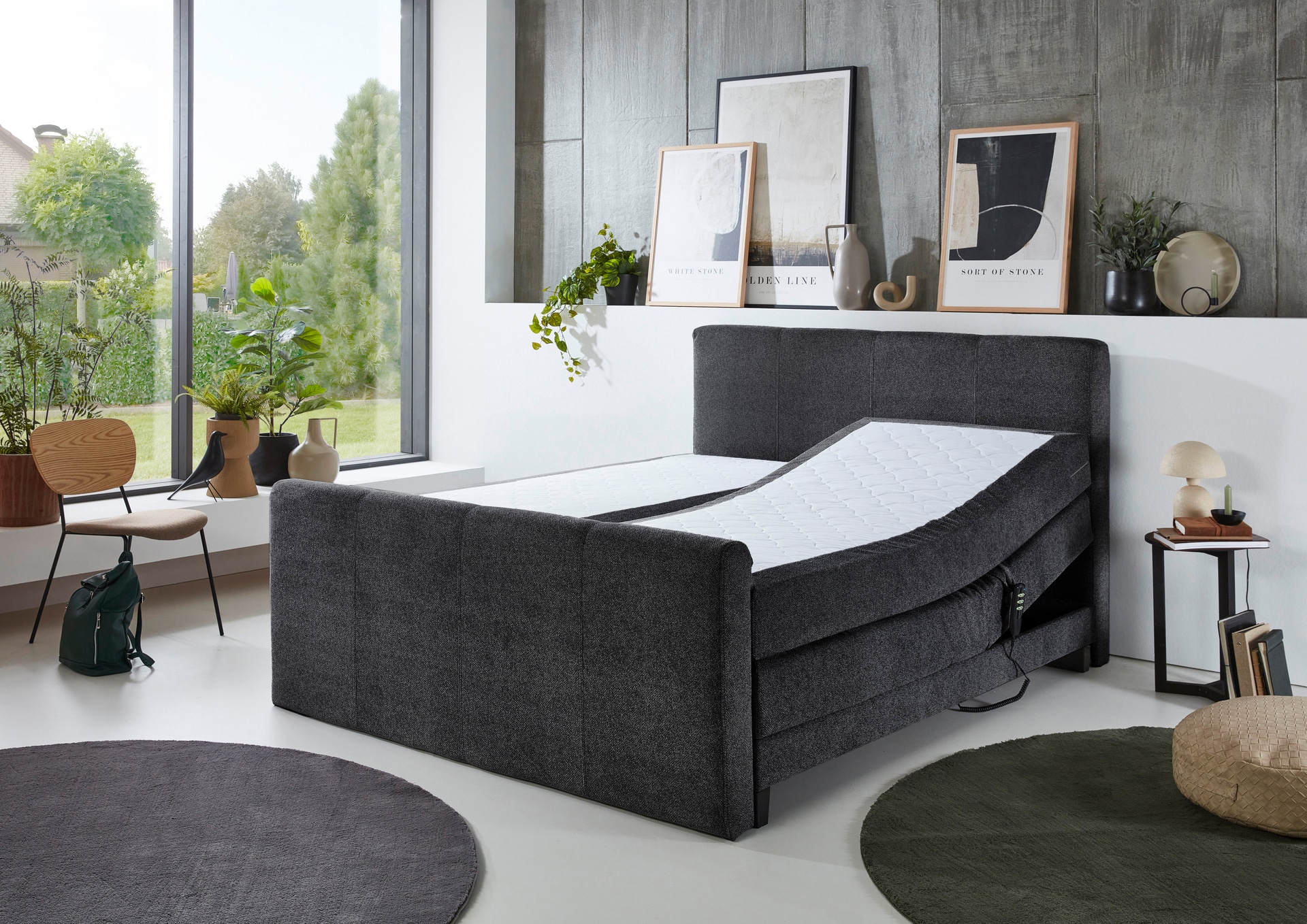 Boxspringbett LOCKPORT 180 x 200 cm anthrazit