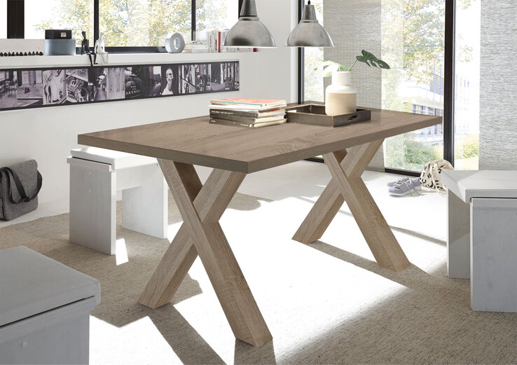 self Esstisch KASIMIR X beige /Holznachbildung