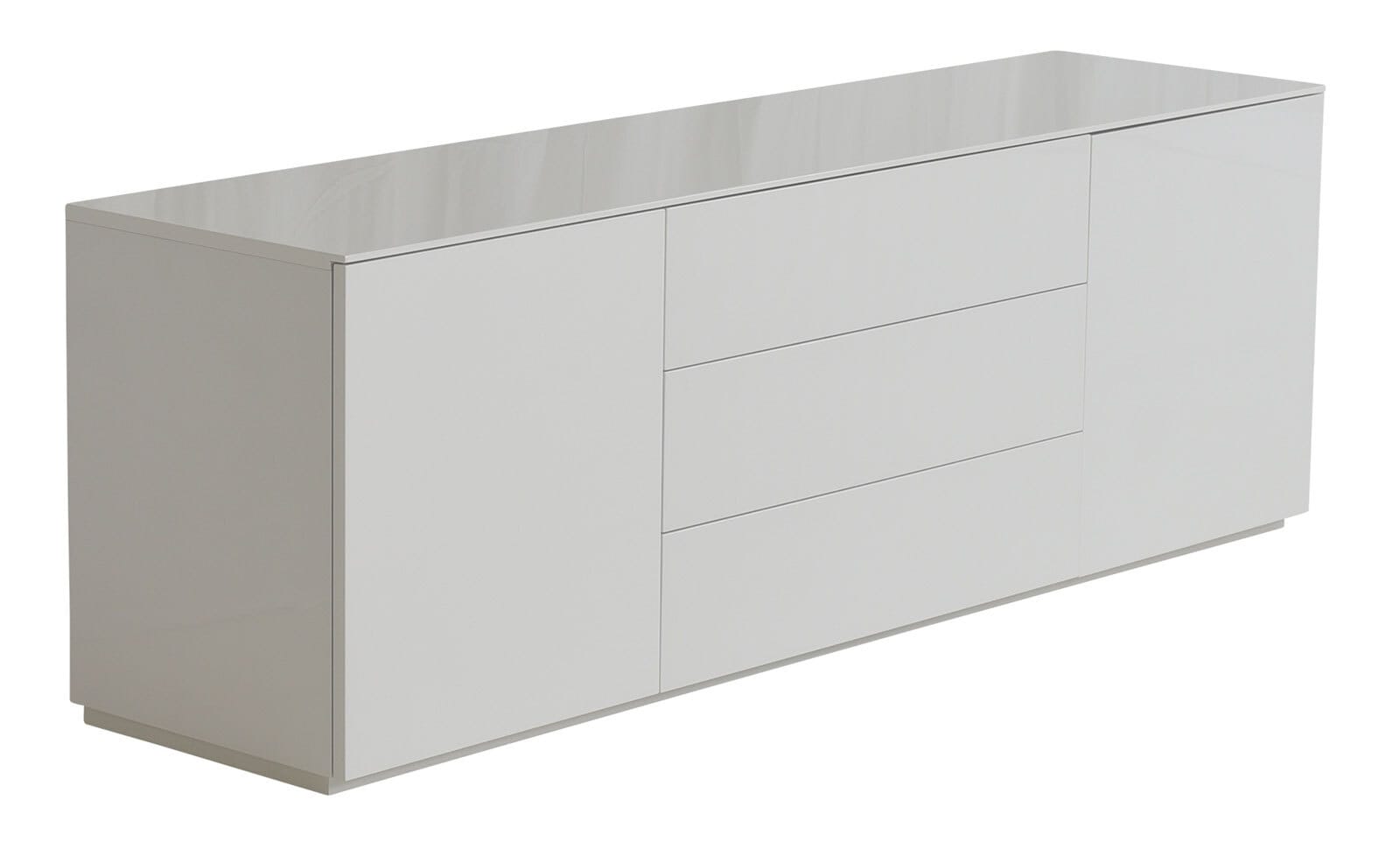 Sideboard MONIQUE 180 x 60 cm Hochglanz weiß