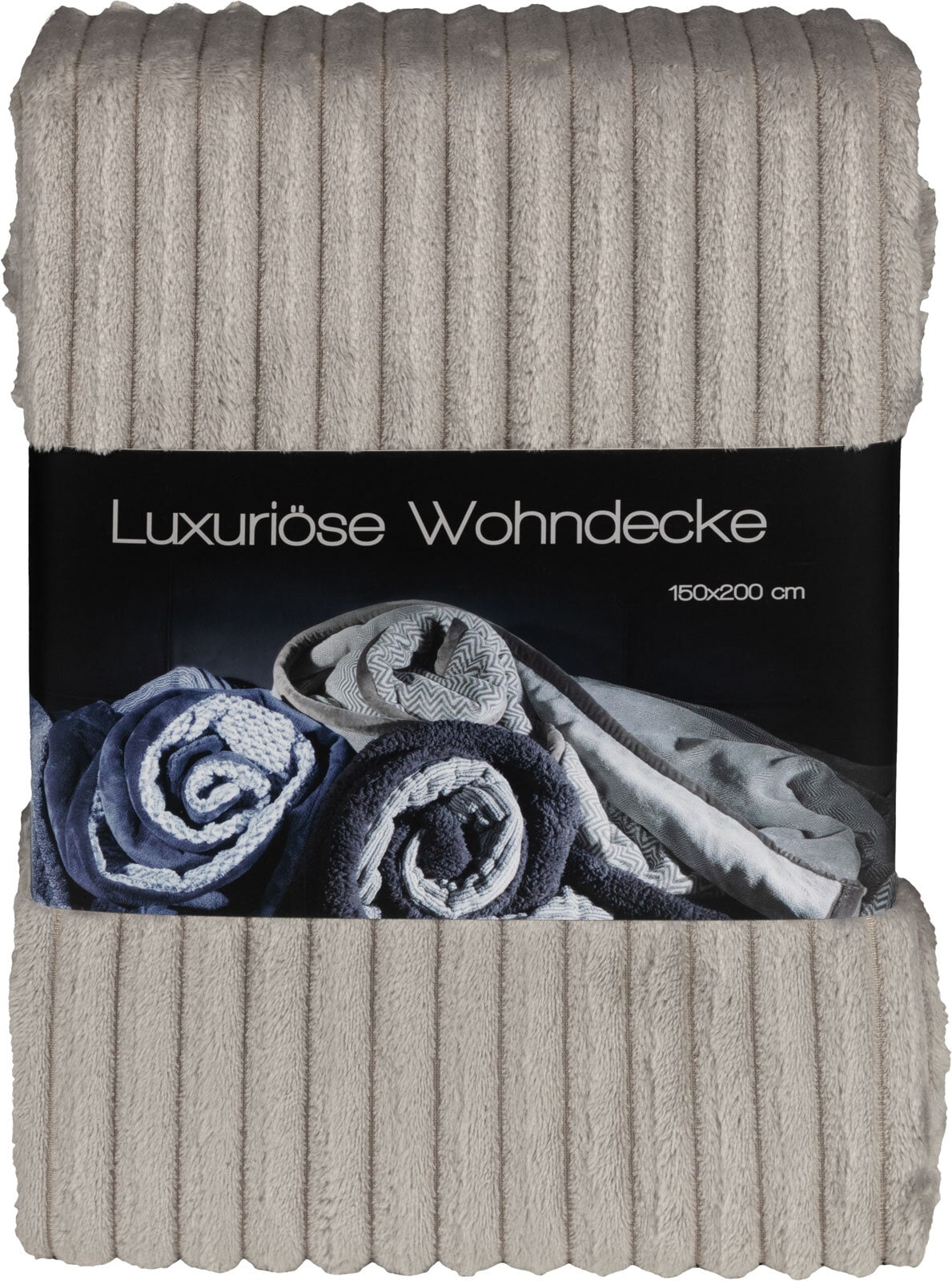 stuco Wohndecke CORDUROY 150 x 200 cm hellgrau