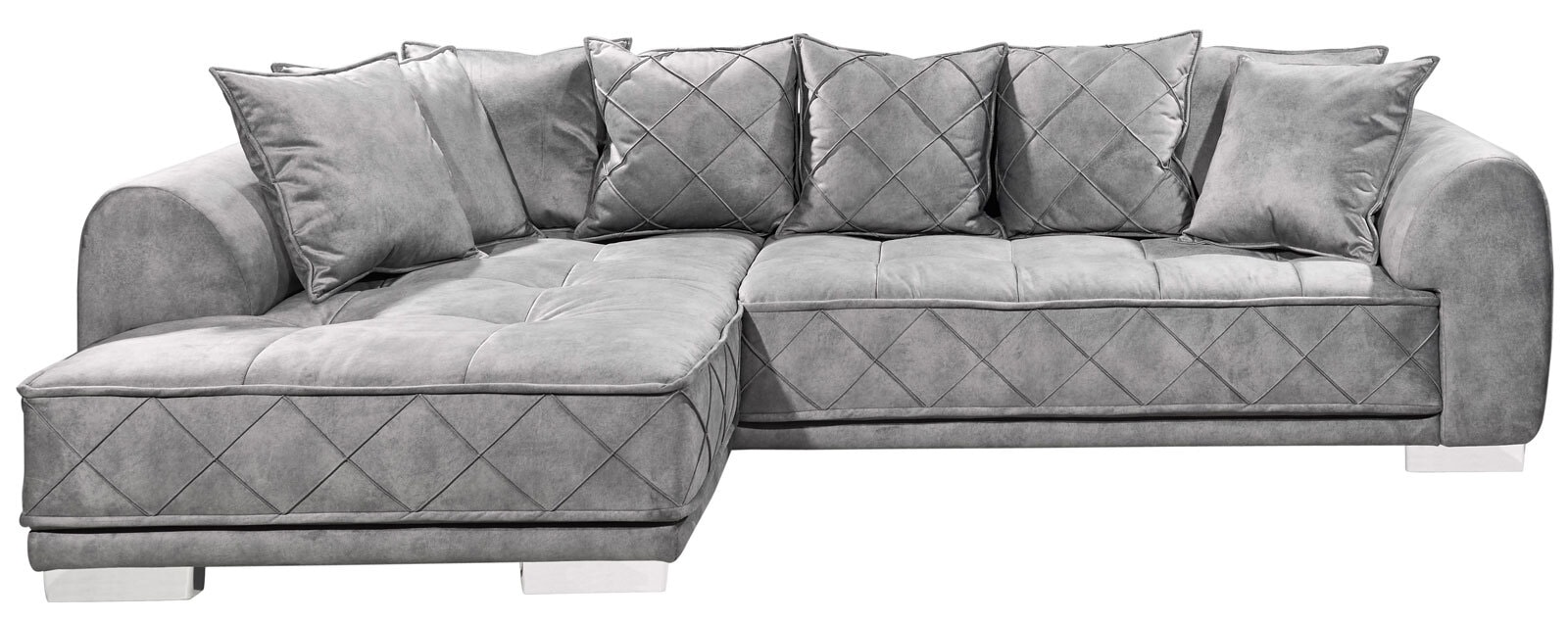 Ecksofa SANTANA 319 x 194 cm grau 