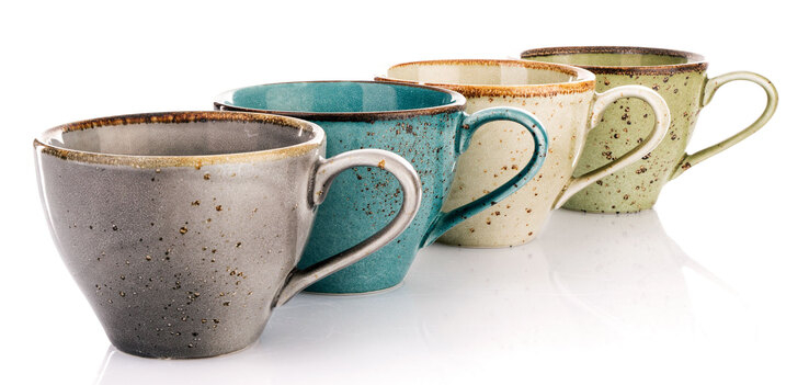 CreaTable Tasse NATURE COLLECTION 6er Set steingrau