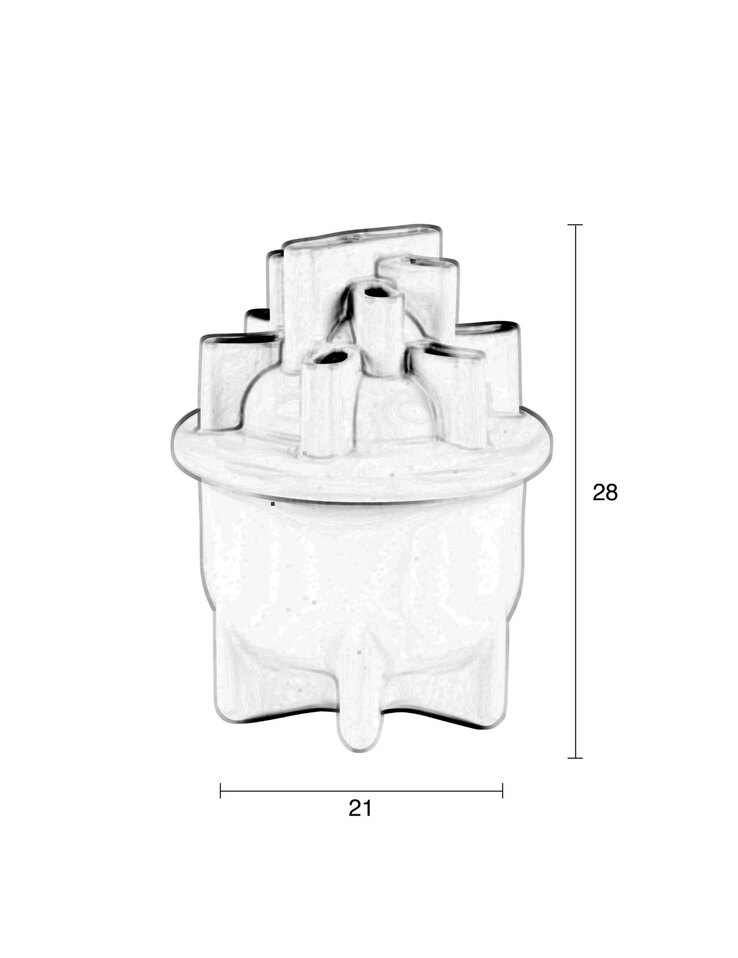 zuiver Vase BASSIN SMALL 28 cm weiß