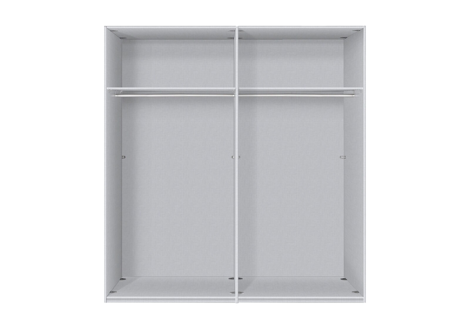 Kleiderschrank NEW JERSEY AD-I 200 x 58 cm Polarweiß /Lack weiß/Spiegel