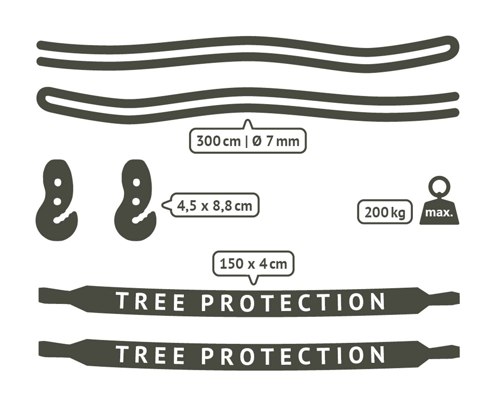LA SIESTA Baum- & Pfosten-Befestigungsset TreeMount für Hängematte