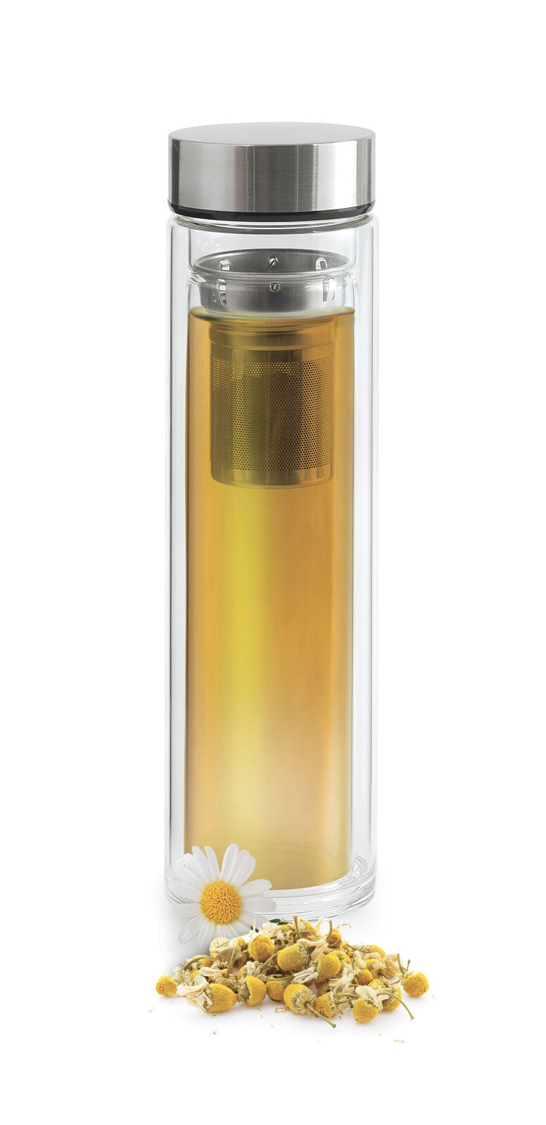 metaltex Isolierflasche ALIA 500 ml doppelwandig Glas/Neopren