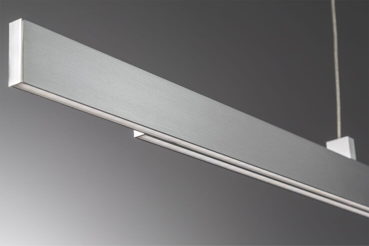 SCHÖNER WOHNEN-Kollektion LED Pendelleuchte STRIPE 110-140 cm nickelfarbig