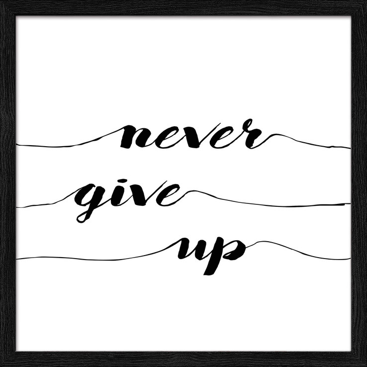 PRO ART Framed-Art Bild NEVER GIVE UP 33 x 33 cm