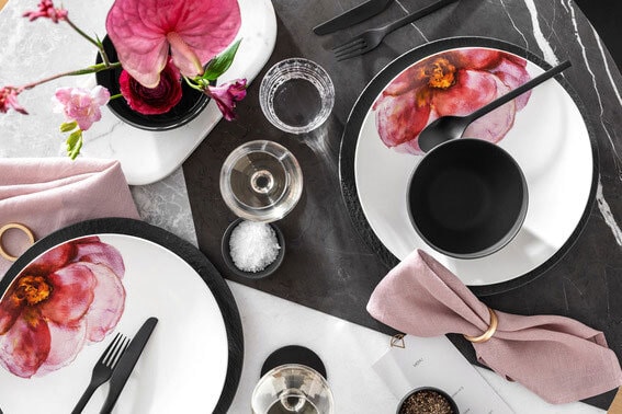 Villeroy & Boch Reisschüssel MANUFACTURE ROCK BLANC 4er Set schwarz