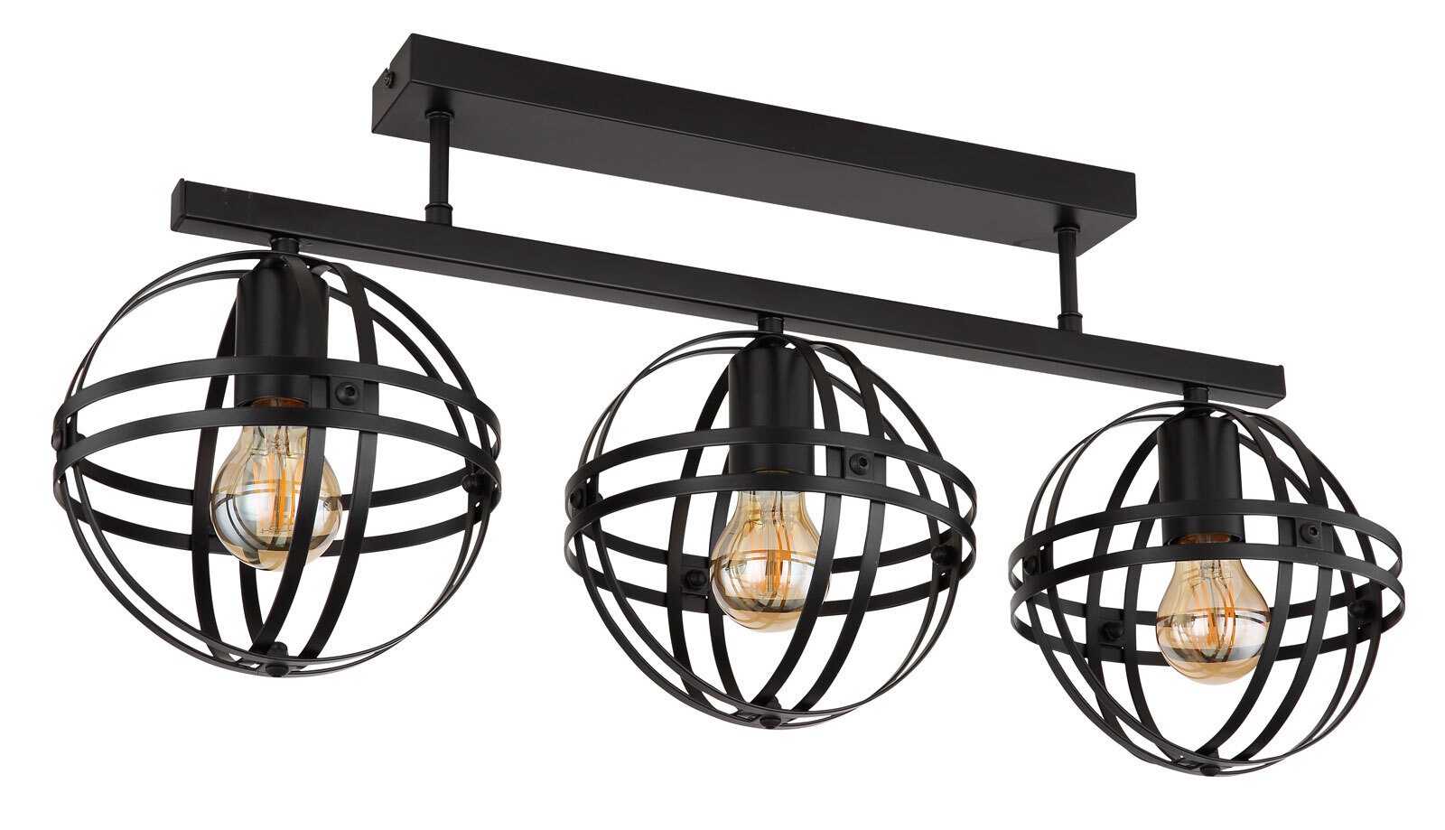 GLOBO Retrofit Deckenlampe TAMARA 70 cm schwarz