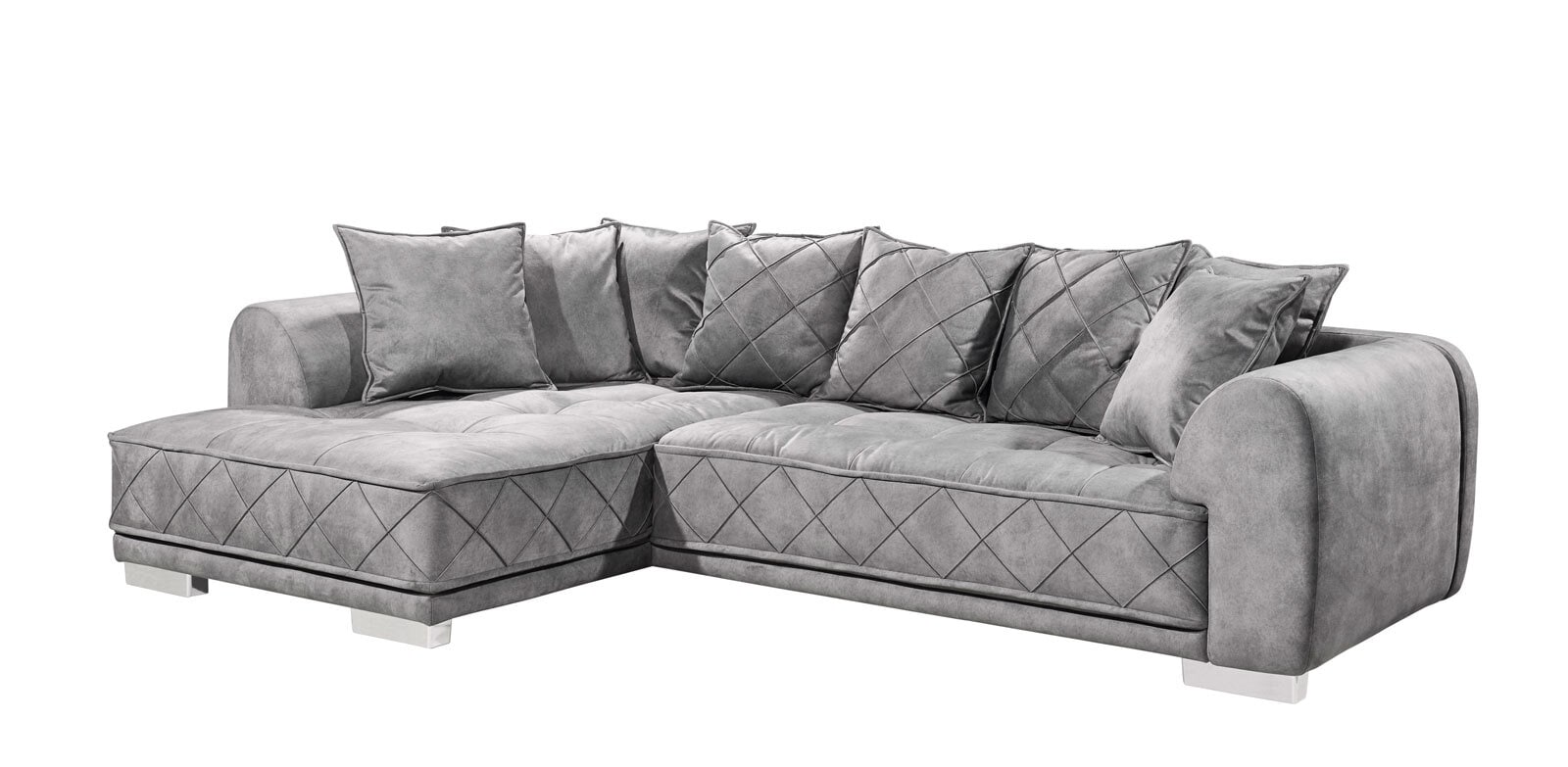 Ecksofa SANTANA 319 x 194 cm grau 