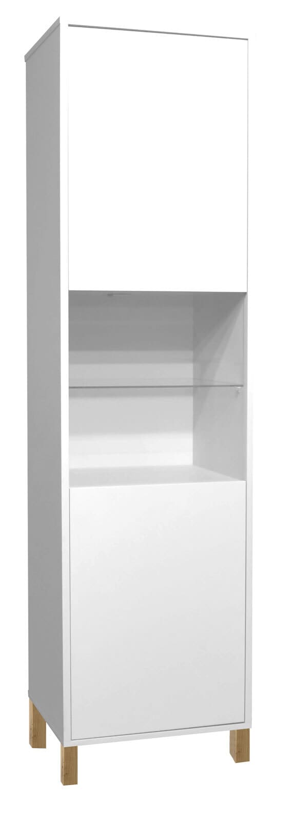 LIVÍN Standvitrine LINDOS 51 x 192 cm weiß 