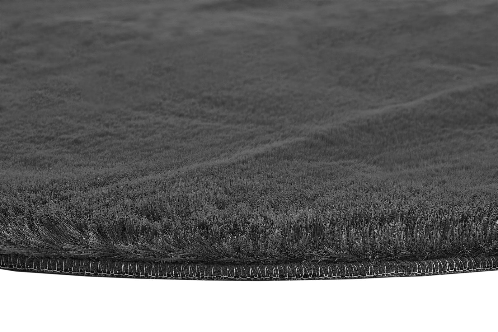 Teppich NOVARA 120 cm rund anthrazit