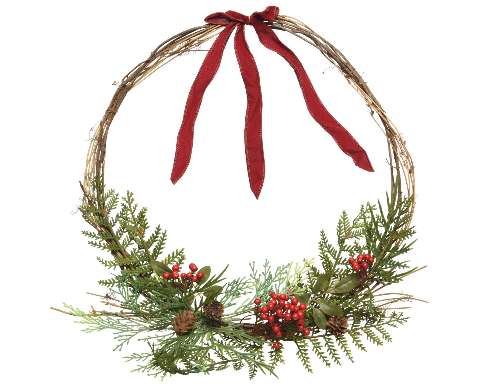 Weihnachtsdeko Kranz Beeren 40 cm rot