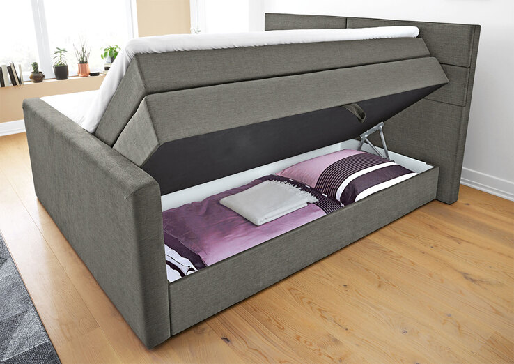 Ole Gunderson Boxspringbett FENTISSIMO SPACE 180 x 200 cm braungrau