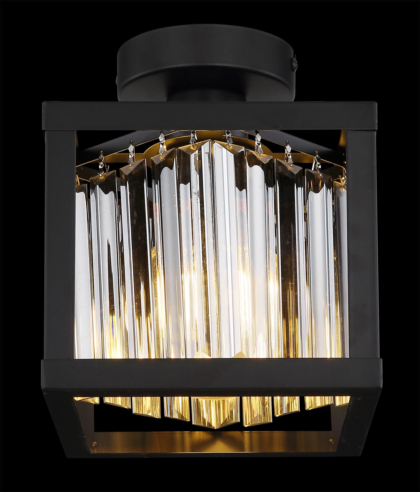 GLOBO Retrofit Deckenlampe MATHILDE 17 x 17 cm schwarz