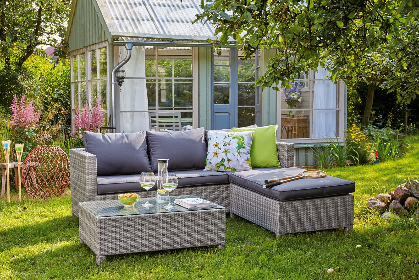 Garden FLAIR Living Gartenlounge LINA 3-teilig