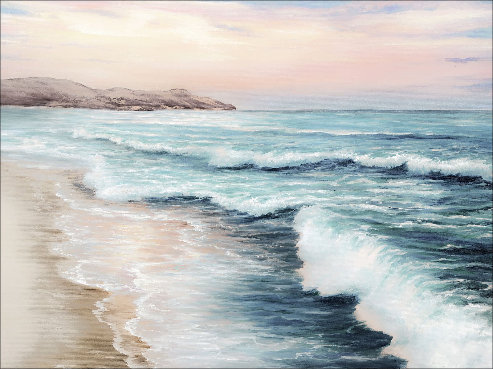 PRO ART Bild SUNSET OVER THE BEACH 120 x 90 cm
