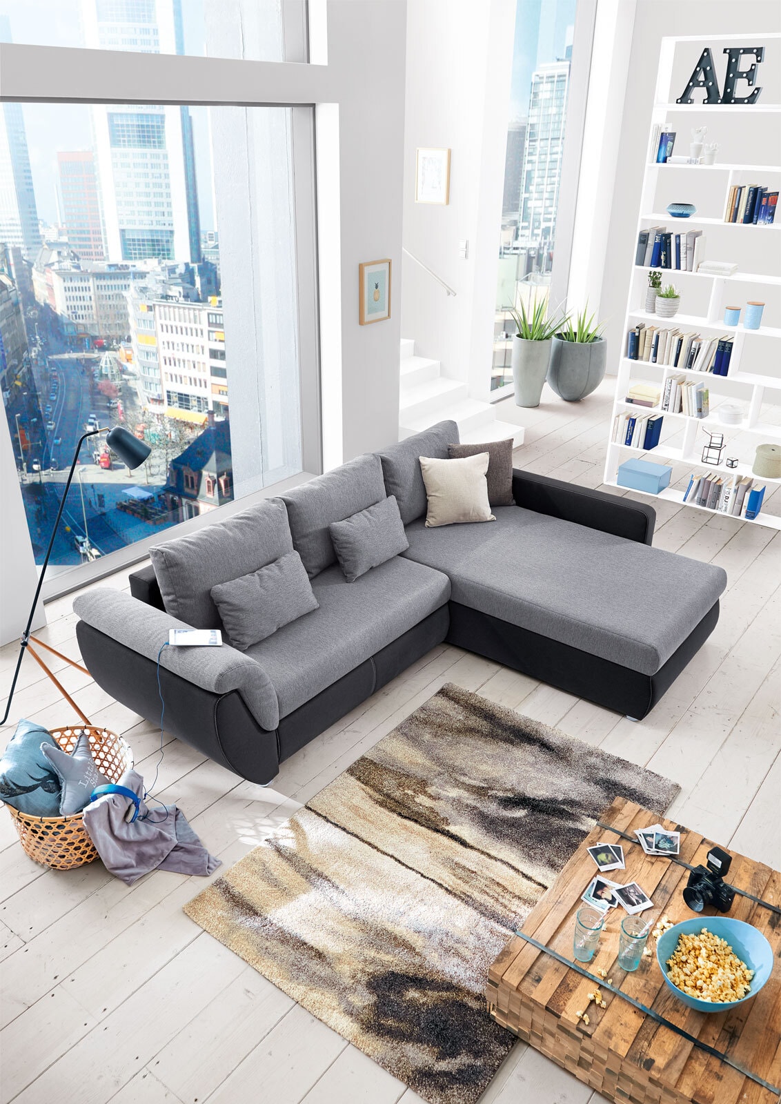 Ecksofa TADEUS 272 x 200 cm grau