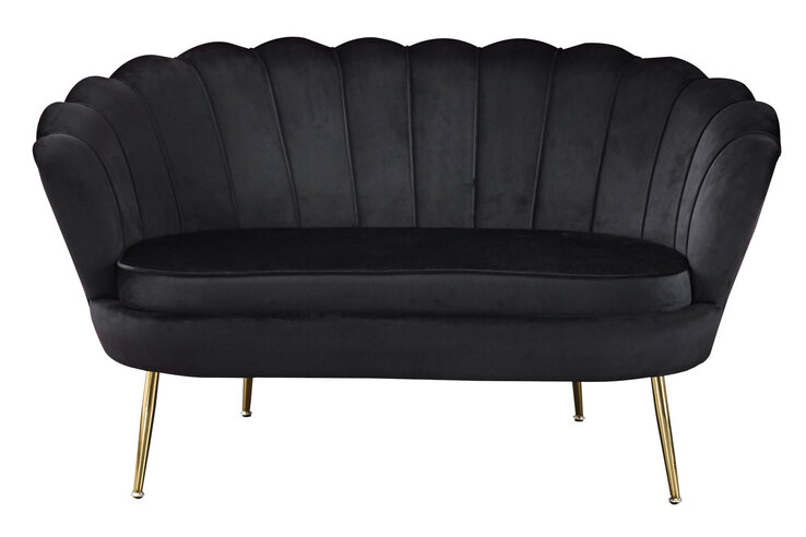 Sofa 2-Sitzer schwarz