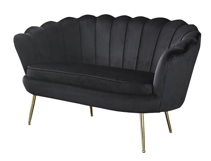 Sofa 2-Sitzer schwarz