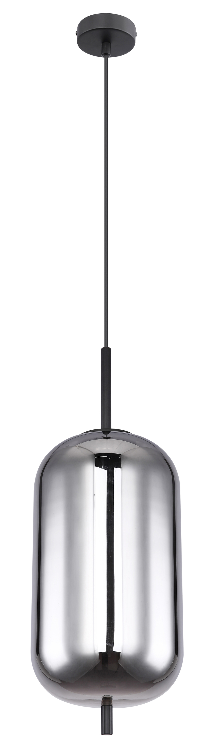GLOBO Retrofit Pendelleuchte BLACKY 1-flg schwarz /rauchfarbig
