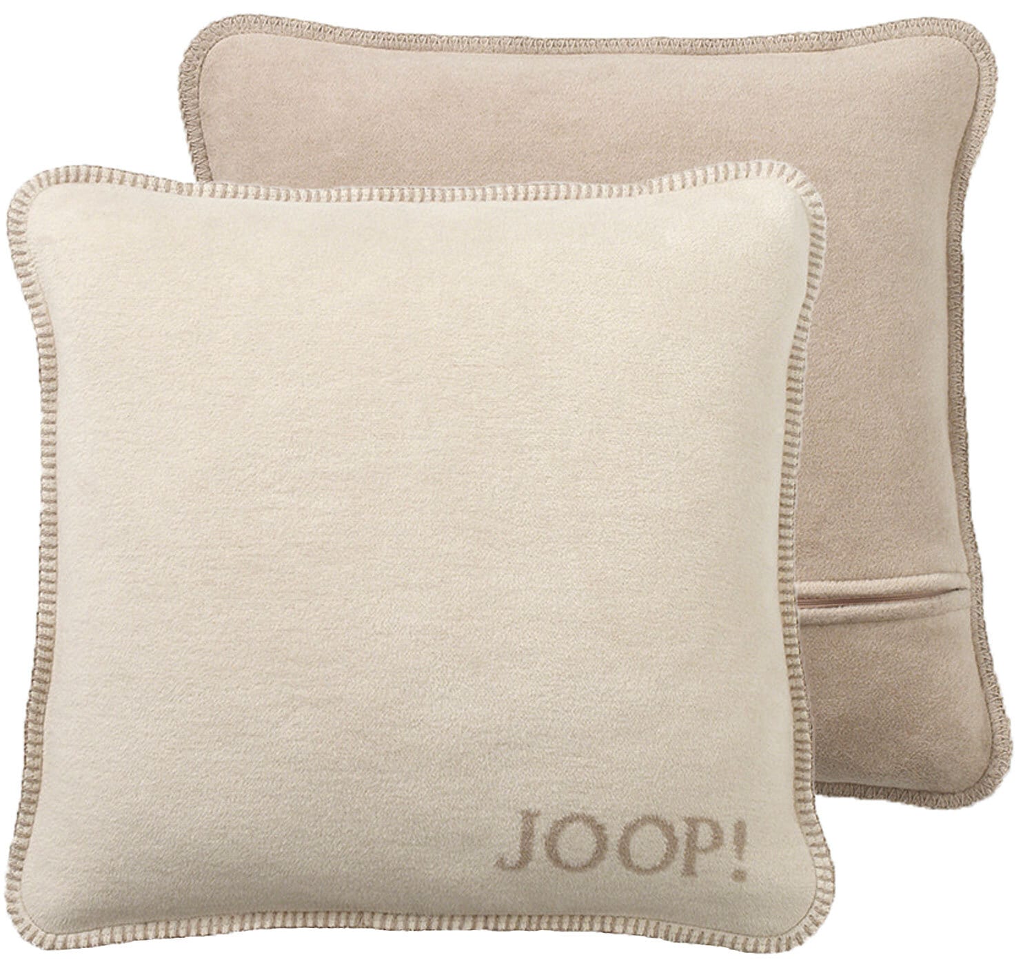 JOOP! Kissenhülle UNI DOUBLEFACE 50 x 50 cm beige/grau