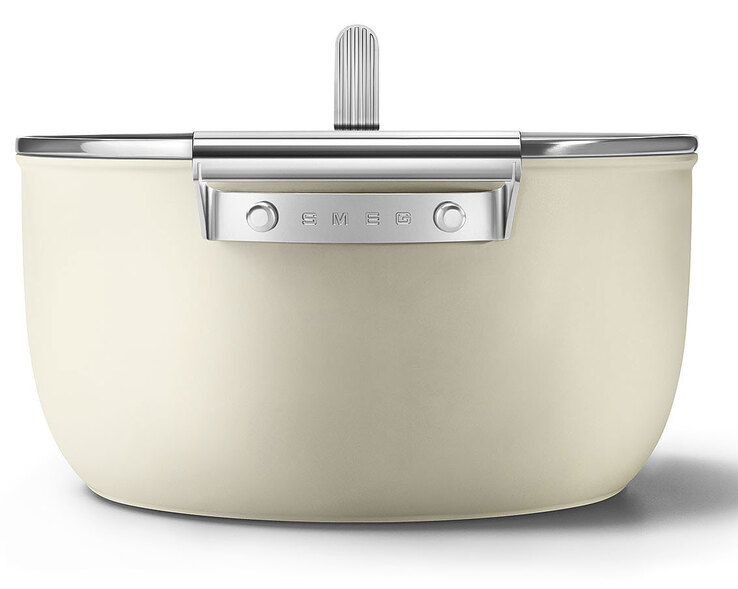 SMEG Schmortopf inklusive Deckel 26 cm Creme