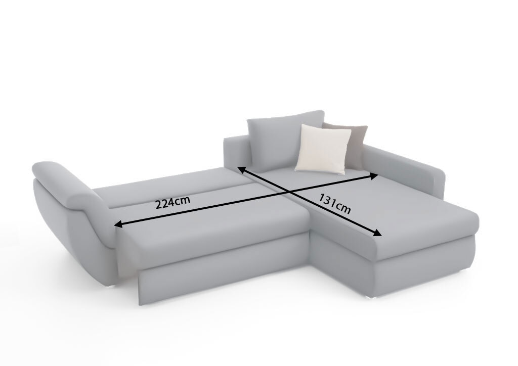 Ecksofa TADEUS 272 x 200 cm grau