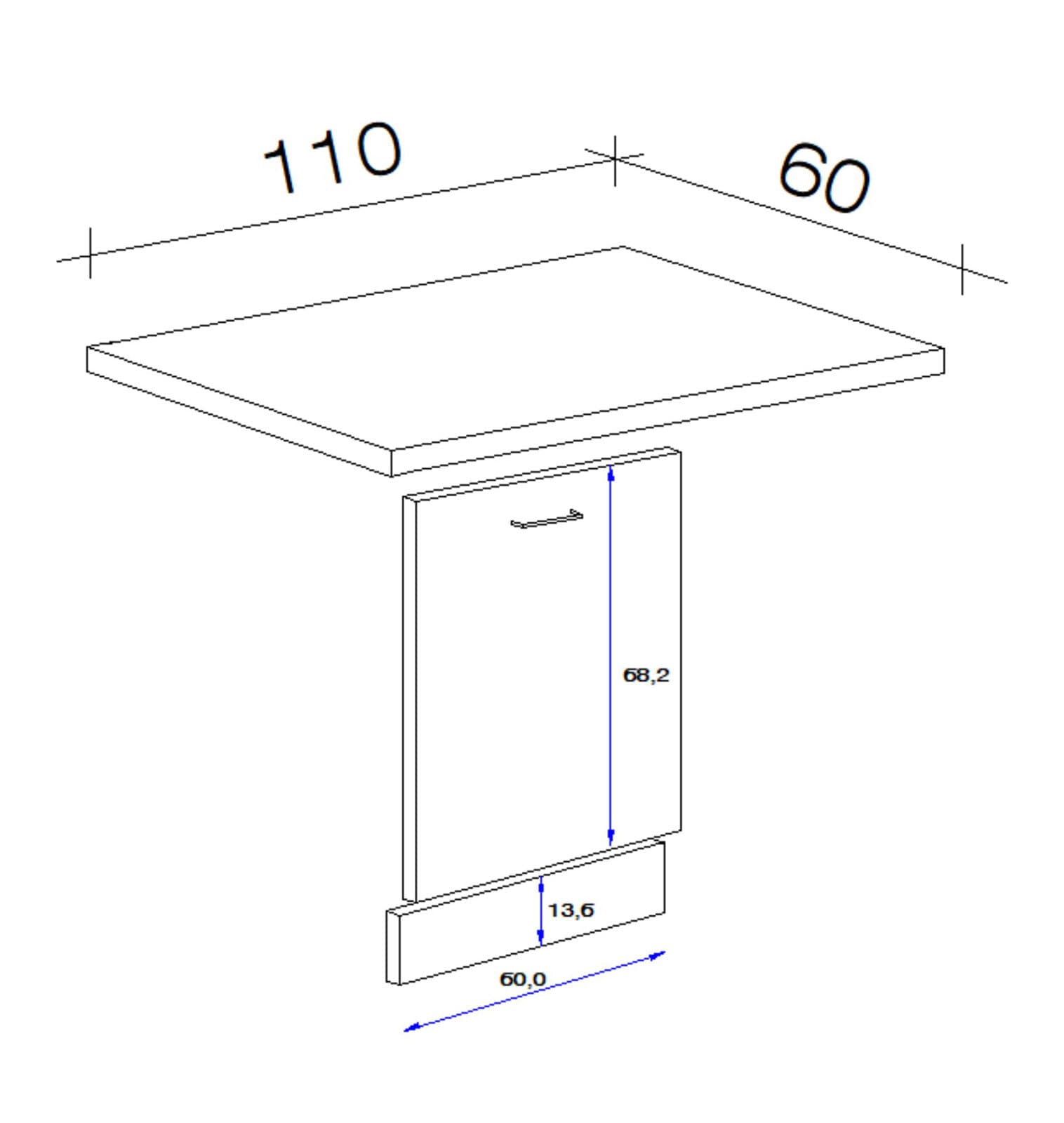 Küchenmöbel Zubehör NANO braun/ weiß