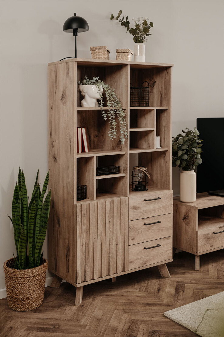 Highboard WELLINGTON 84,5 x 160 cm Schwedeneiche