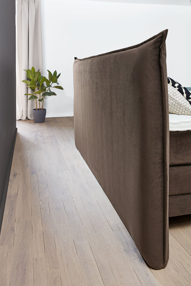 Ole Gunderson Bett FENSON OSLO 180 x 200 cm Textil dunkelbraun
