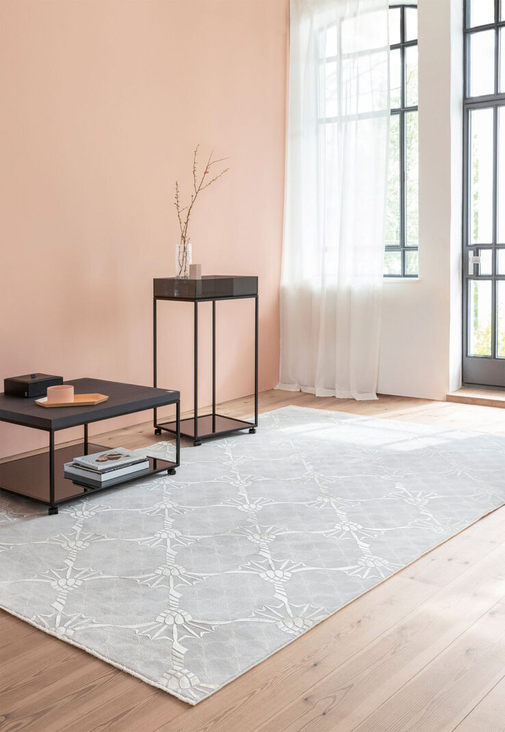 JOOP! Teppich CORNFLOWER DOUBLE 170 x 240 cm hellgrau