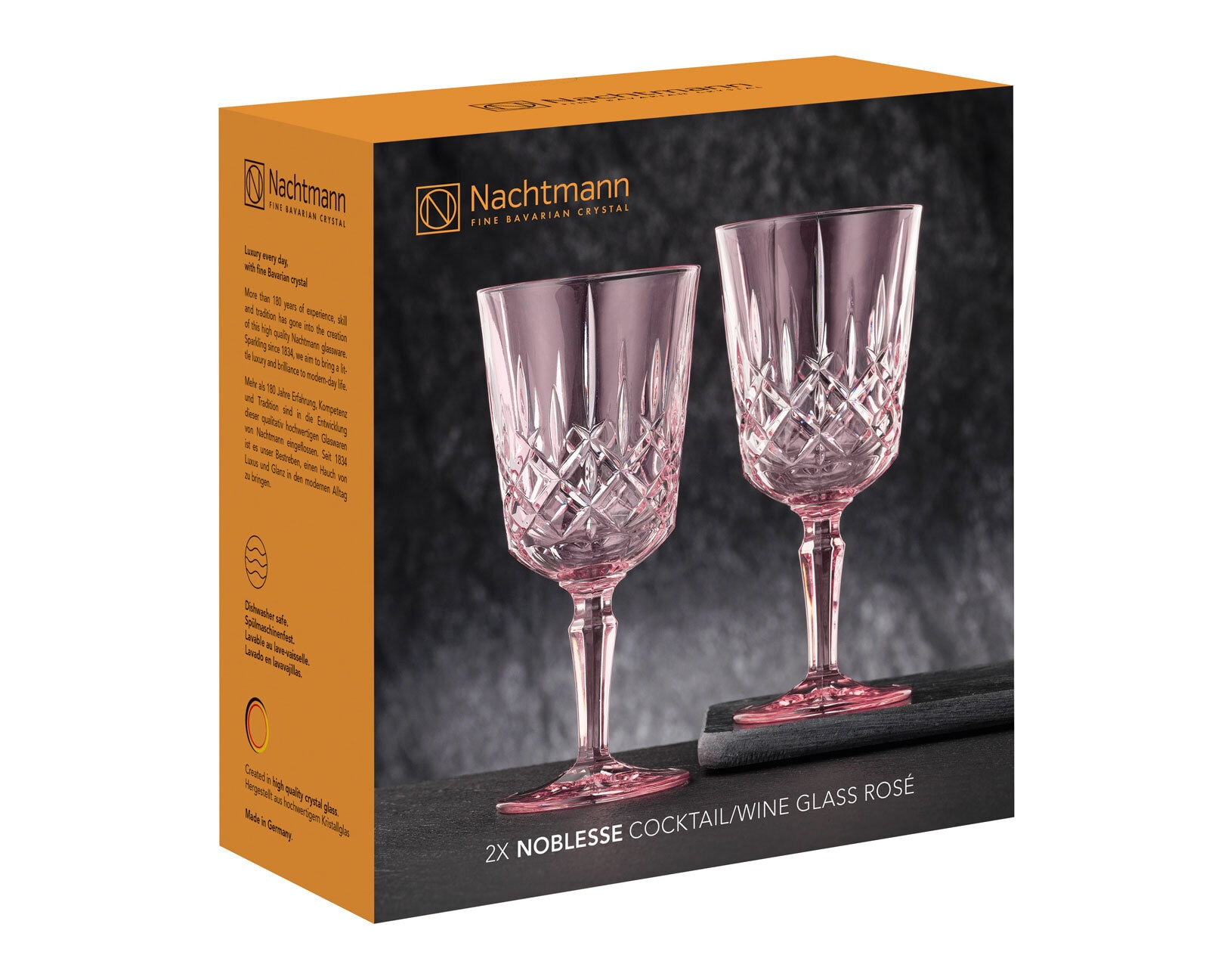 Nachtmann Cocktail- / Weinglas NOBLESSE 2er Set rose Kristallglas