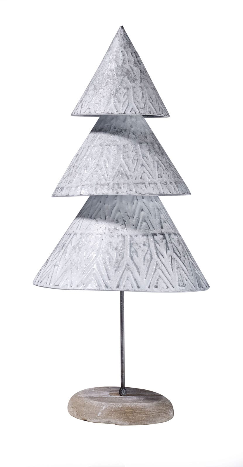 casaNOVA Weihnachtsdeko Tannenbaum II 37 cm weiß